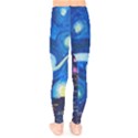 Starry Night In New York Van Gogh Manhattan Chrysler Building And Empire State Building Kids  Leggings View2