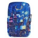 Starry Night In New York Van Gogh Manhattan Chrysler Building And Empire State Building Belt Pouch Bag (Large) View2