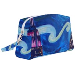 Starry Night In New York Van Gogh Manhattan Chrysler Building And Empire State Building Wristlet Pouch Bag (large) by danenraven