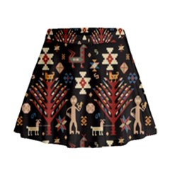 Carpet-symbols Mini Flare Skirt