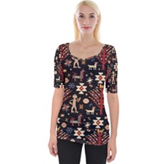 Carpet-symbols Wide Neckline Tee