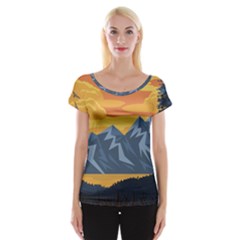 Illustration Landscape Nature Cap Sleeve Top by Wegoenart