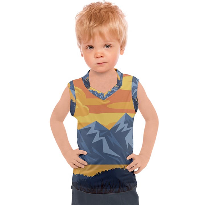 Illustration Landscape Nature Kids  Sport Tank Top