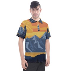 Illustration Landscape Nature Men s Polo Tee by Wegoenart