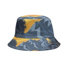 Illustration Landscape Nature Inside Out Bucket Hat by Wegoenart