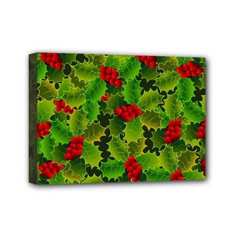 Illustration Christmas Xmas Background Mini Canvas 7  X 5  (stretched) by Wegoenart