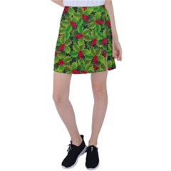 Illustration Christmas Xmas Background Tennis Skirt by Wegoenart