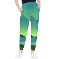 Green Landscape Illustration Nature Tapered Pants by Wegoenart