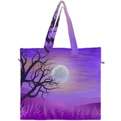 Abstract Nature Landscape Illustration Sky Clouds Canvas Travel Bag by Wegoenart