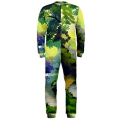 Landscape Illustration Nature Painting Onepiece Jumpsuit (men) by Wegoenart