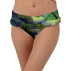 Landscape Illustration Nature Painting Frill Bikini Bottom by Wegoenart