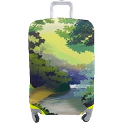 Landscape Illustration Nature Painting Luggage Cover (large) by Wegoenart