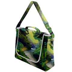 Landscape Illustration Nature Painting Box Up Messenger Bag by Wegoenart