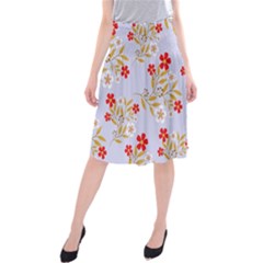 Illustration Pattern Flower Floral Midi Beach Skirt