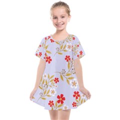 Illustration Pattern Flower Floral Kids  Smock Dress by Wegoenart