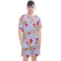 Illustration Pattern Flower Floral Men s Mesh Tee and Shorts Set View1