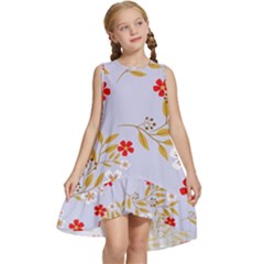 Illustration Pattern Flower Floral Kids  Frill Swing Dress by Wegoenart