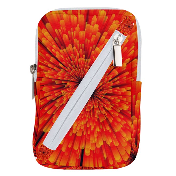 Red Orange Illustration Background Abstract Belt Pouch Bag (Large)