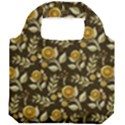 Background Flower Ornamental Art Foldable Grocery Recycle Bag View2