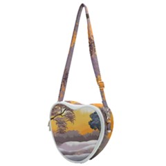 Illustration Background Landscape Heart Shoulder Bag by Wegoenart