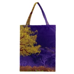 Landscape Illustration Night Light Classic Tote Bag by Wegoenart