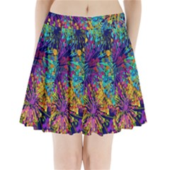 Illustration Graphics Design Art Pleated Mini Skirt by Wegoenart