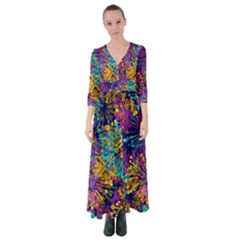 Illustration Graphics Design Art Button Up Maxi Dress by Wegoenart