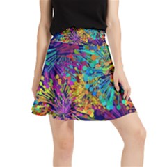 Illustration Graphics Design Art Waistband Skirt by Wegoenart