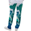 Dolphin Seagull Sea Ocean Wave Women s Casual Pants View2