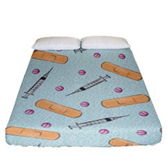 Medicine Items Fitted Sheet (queen Size) by SychEva