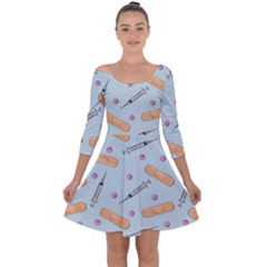 Medicine Items Quarter Sleeve Skater Dress by SychEva