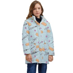 Medicine Items Kid s Hooded Longline Puffer Jacket by SychEva