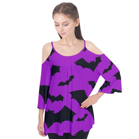 Goth Bats Purple Flutter Tees by GothicPunkNZ