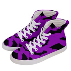 Bats Purple Black Men s Hi-top Skate Sneakers by GothicPunkNZ