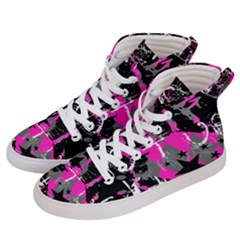 Pink Star Scene Kid Women s Hi-top Skate Sneakers