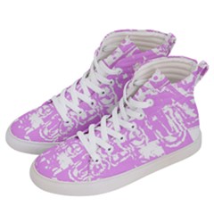 Purple Graffiti Skull Men s Hi-top Skate Sneakers by GothicPunkNZ