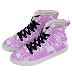 Purple Graffiti Skull Women s Hi-top Skate Sneakers by GothicPunkNZ