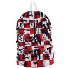 Red Checker Graffiti Foldable Lightweight Backpack by GothicPunkNZ