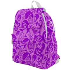 Purple Skull Sketches Top Flap Backpack by GothicPunkNZ