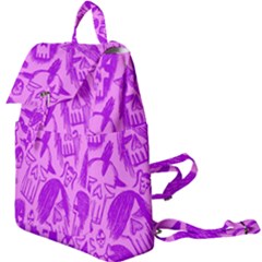 Purple Skull Sketches Buckle Everyday Backpack by GothicPunkNZ