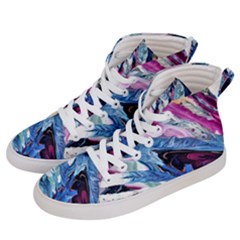 Feathers Men s Hi-top Skate Sneakers by kaleidomarblingart