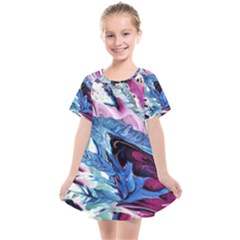 Feathers Kids  Smock Dress by kaleidomarblingart