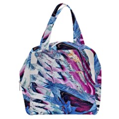 Feathers Boxy Hand Bag by kaleidomarblingart