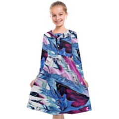 Feathers Kids  Midi Sailor Dress by kaleidomarblingart