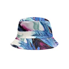 Feathers Inside Out Bucket Hat (kids) by kaleidomarblingart