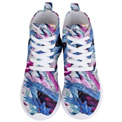 Feathers Women s Lightweight High Top Sneakers by kaleidomarblingart