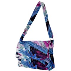 Feathers Full Print Messenger Bag (s) by kaleidomarblingart