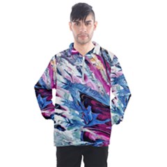 Feathers Men s Half Zip Pullover by kaleidomarblingart