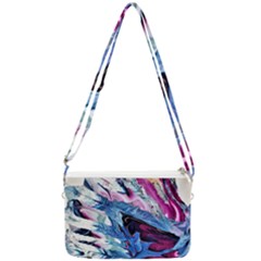 Feathers Double Gusset Crossbody Bag by kaleidomarblingart