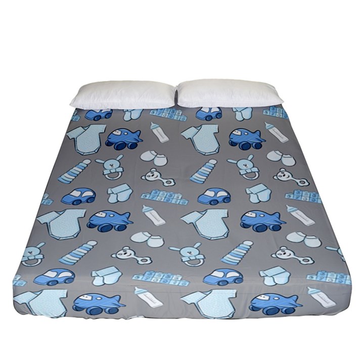 Cute Baby Stuff Fitted Sheet (Queen Size)